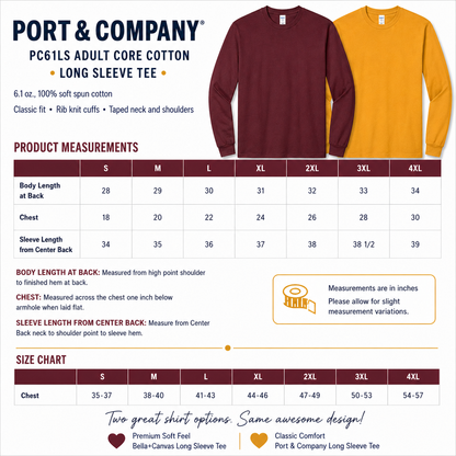 Unisex Long Sleeve Tee (Ankeny Hawk Senior Bash)