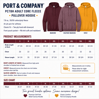 Bella + Canvas - Unisex Hoodie (Ankeny Hawk Senior Bash)