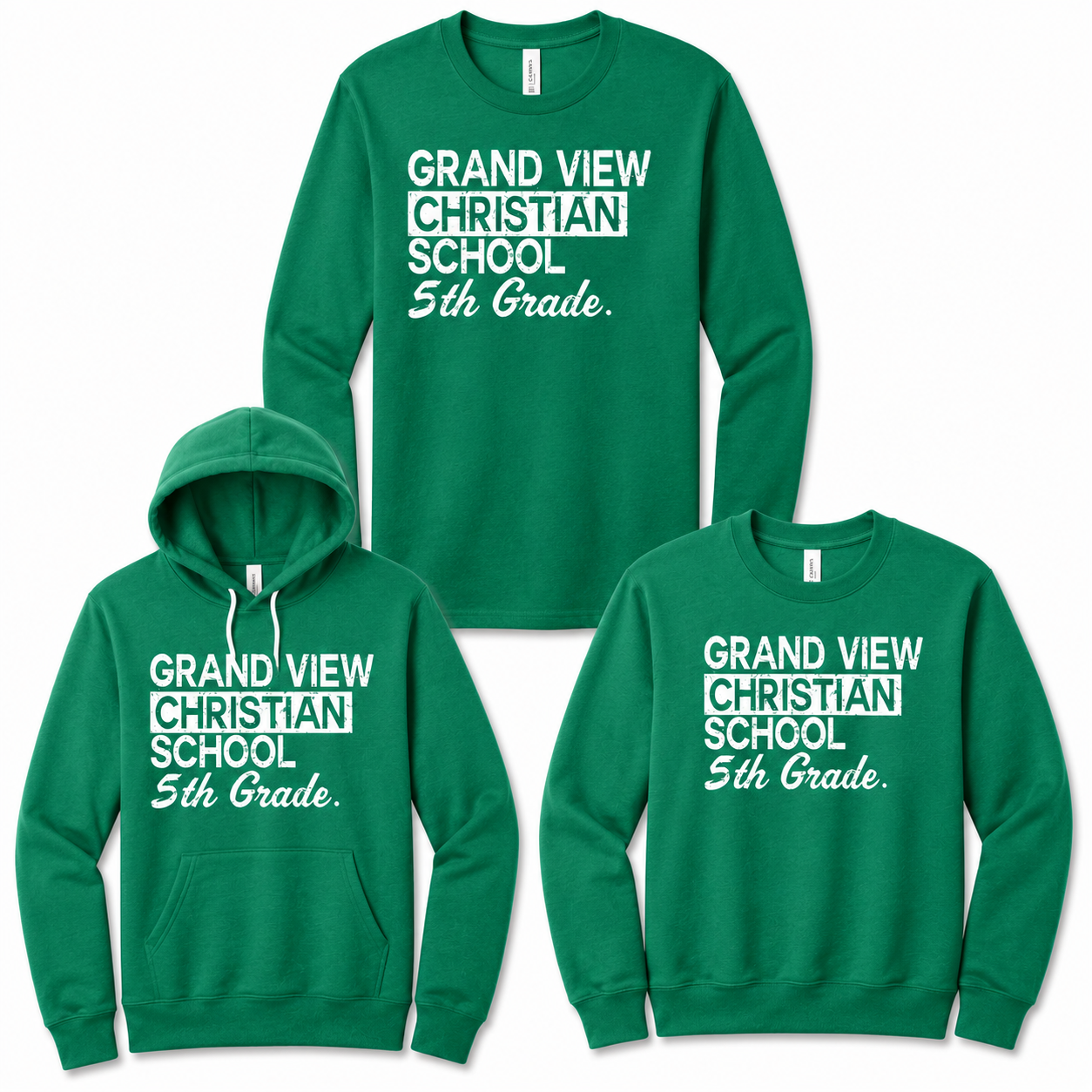 Adult - Long Sleeve Tee, Crewneck Sweatshirt & Hoodie (GVCS)
