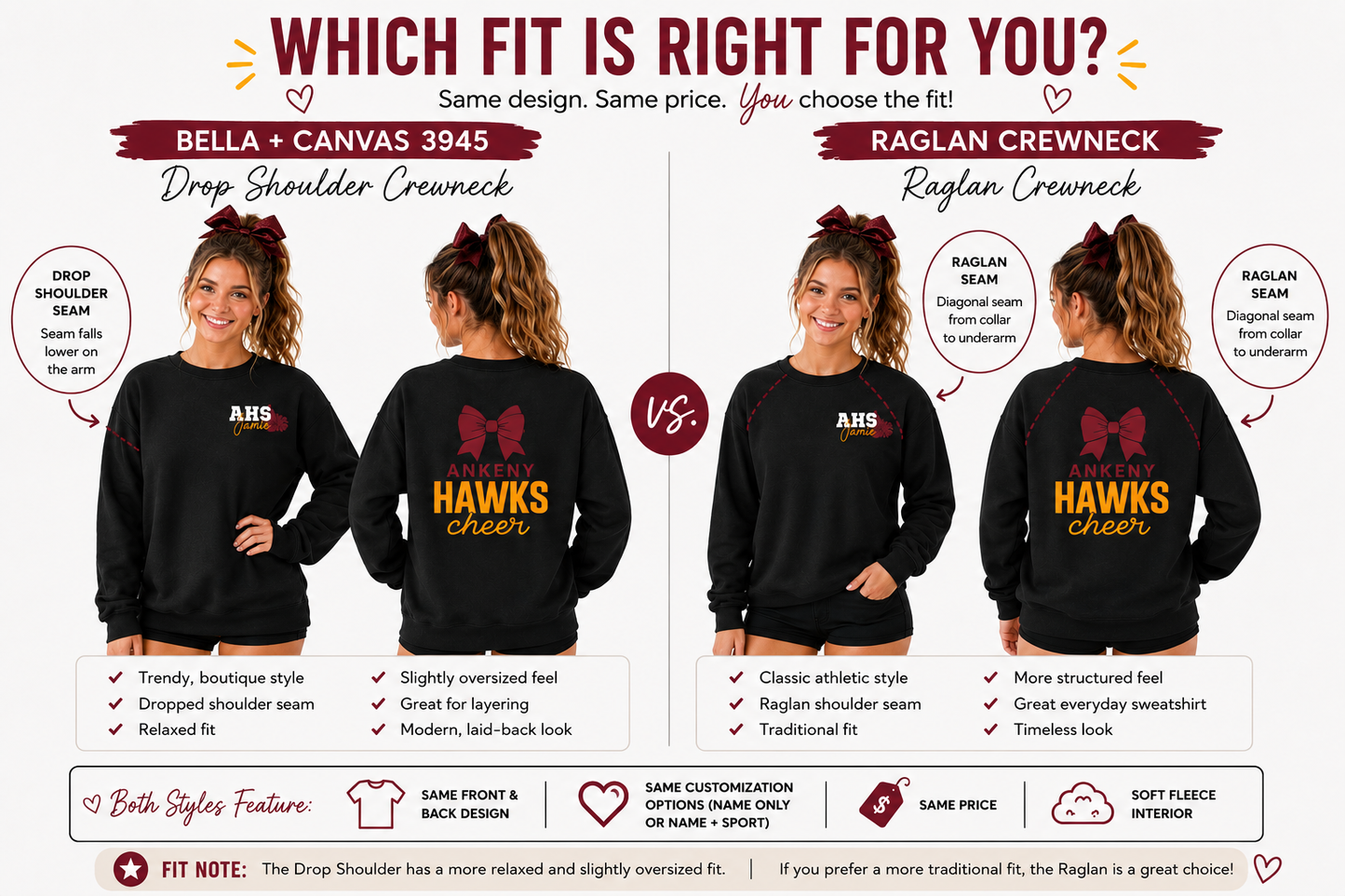 Adult - Crewneck Sweatshirt- (Ankeny Hawks Collection)
