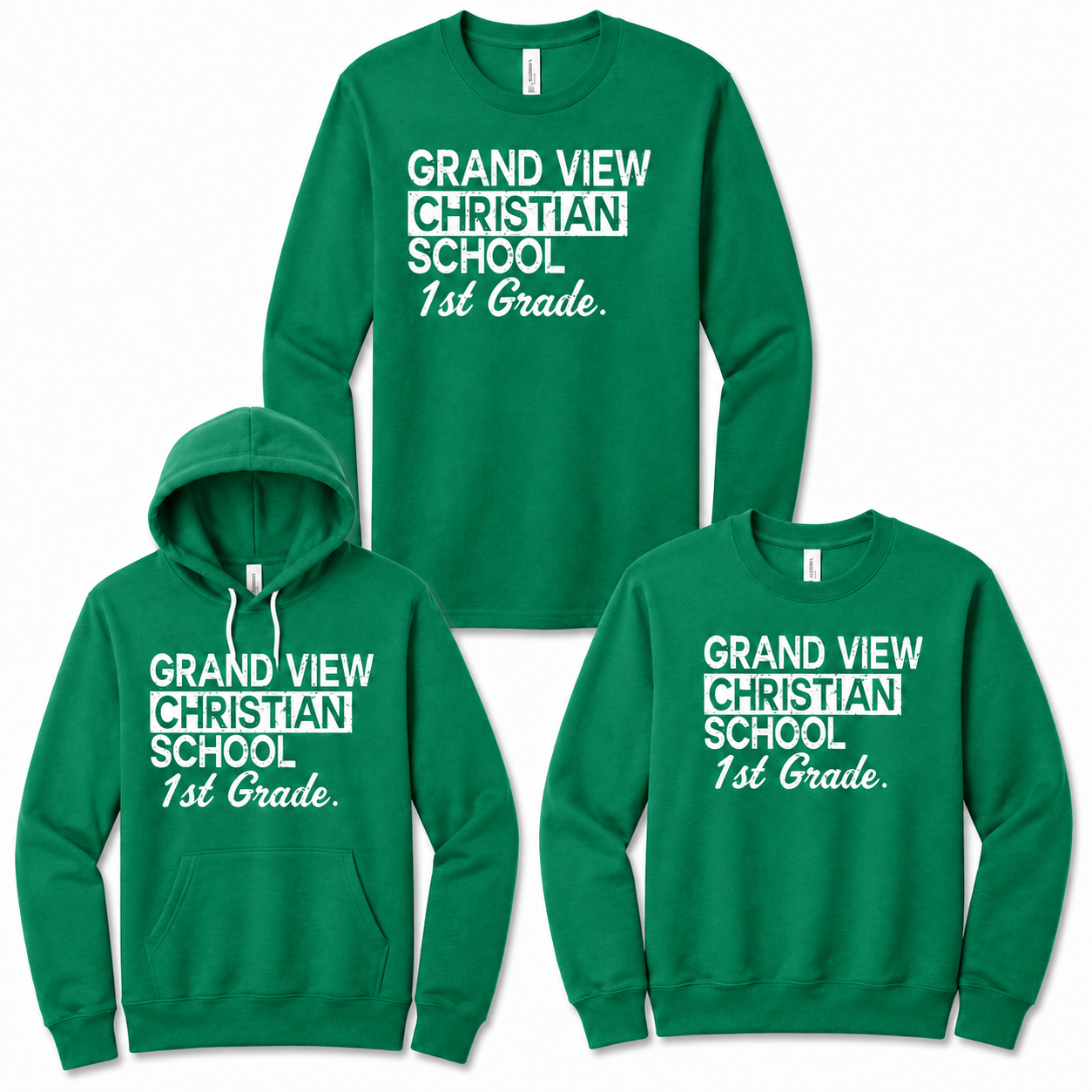 Adult - Long Sleeve Tee, Crewneck Sweatshirt & Hoodie (GVCS)