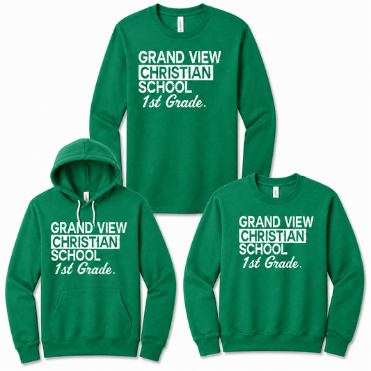 Adult - Long Sleeve Tee, Crewneck Sweatshirt & Hoodie (GVCS)