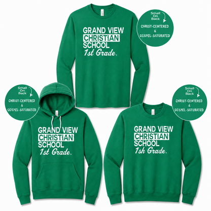 Adult - Long Sleeve Tee, Crewneck Sweatshirt & Hoodie (GVCS)