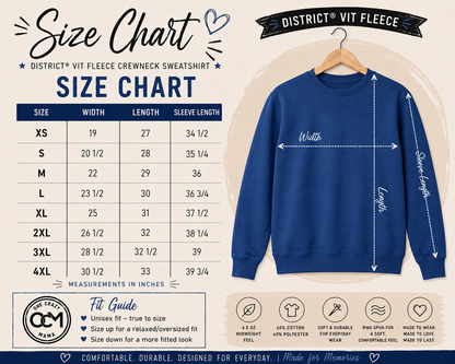 Adult - Unisex Fleece Crewneck (Game Day Baseball)