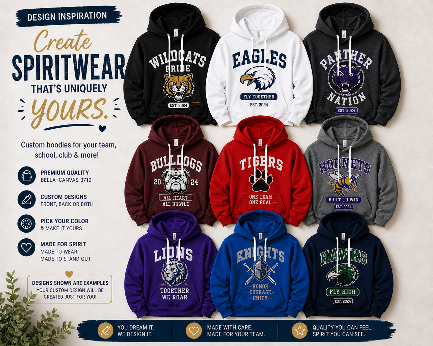Custom Bella + Canvas Hoodie | Spiritwear & Team Apparel