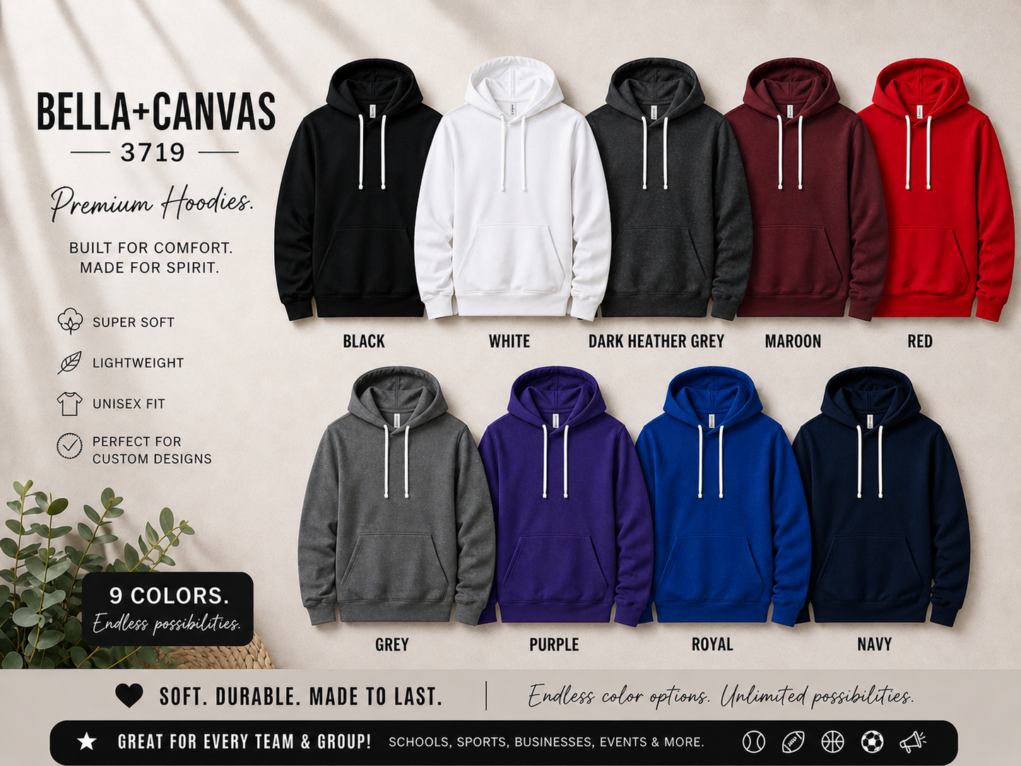 Custom Bella + Canvas Hoodie | Spiritwear & Team Apparel