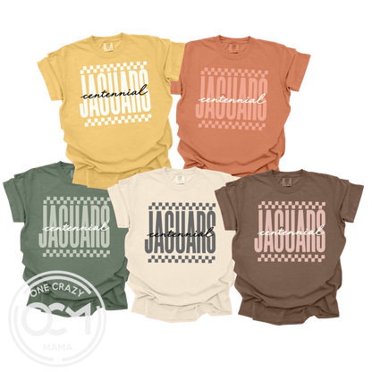 Checkered Mascot Tee | Centennial Jaguar Collection