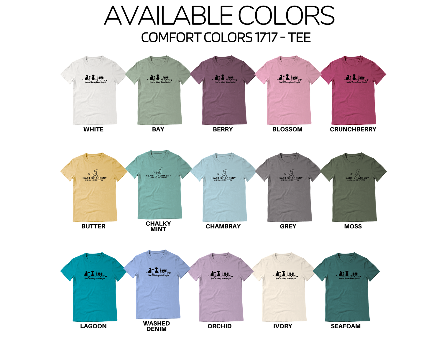 Comfort Colors - Heavyweight Tee (Heart of Ankeny)