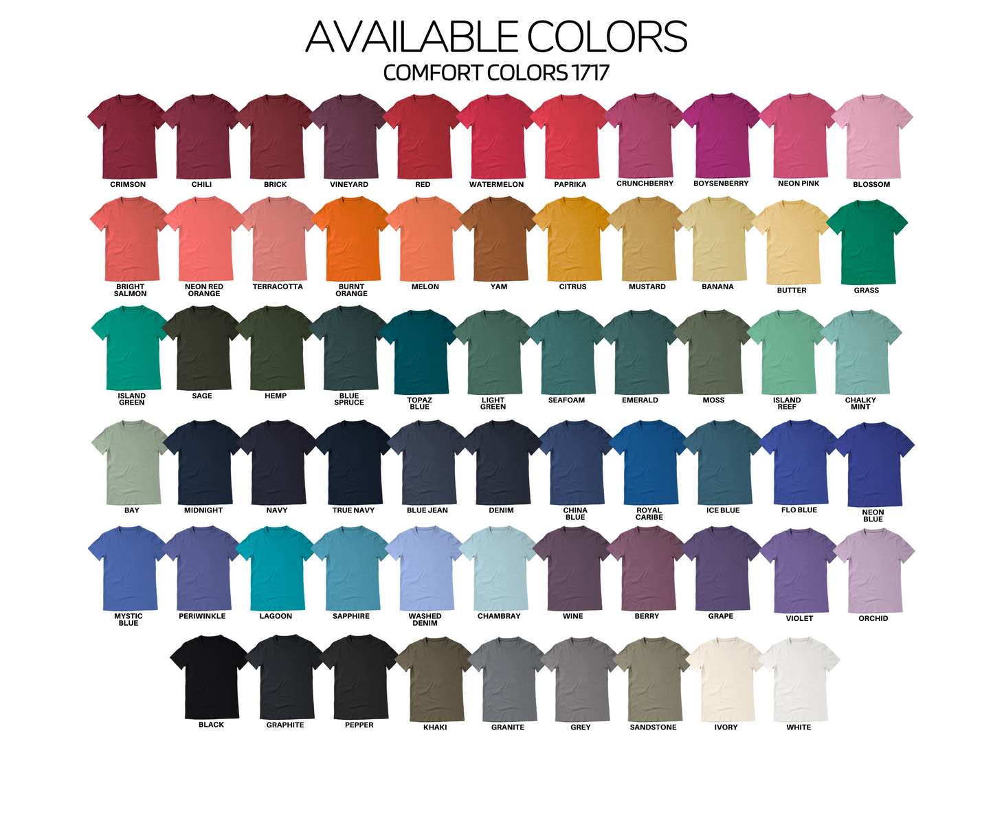Adult - Comfort Colors Unisex Tee (Game Day - 6 Colors)
