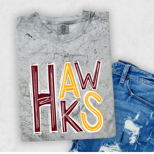 Adult & Youth - Unisex Colorblast Tee (Ankeny Hawks Collection)