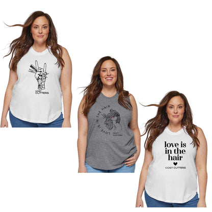 Women's - Curvy Relaxed Jersey Tank - (Cost Cutters)