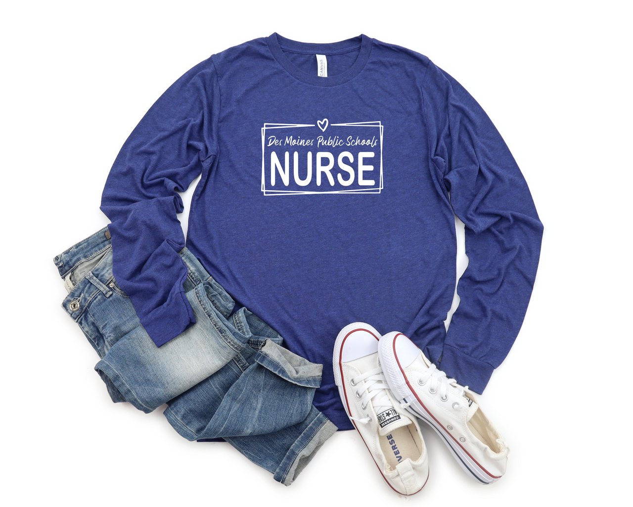 Unisex - Bella Long Sleeve Tee - (DMPS Nurses)