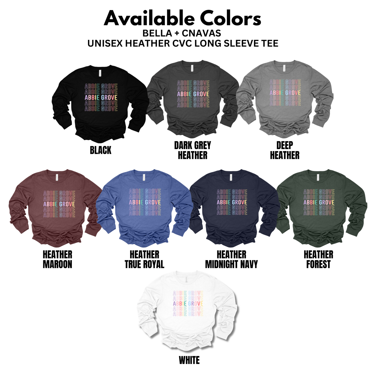 Bella+Canvas - Unisex Long Sleeve Tee -(Abbie Grove Elementary)