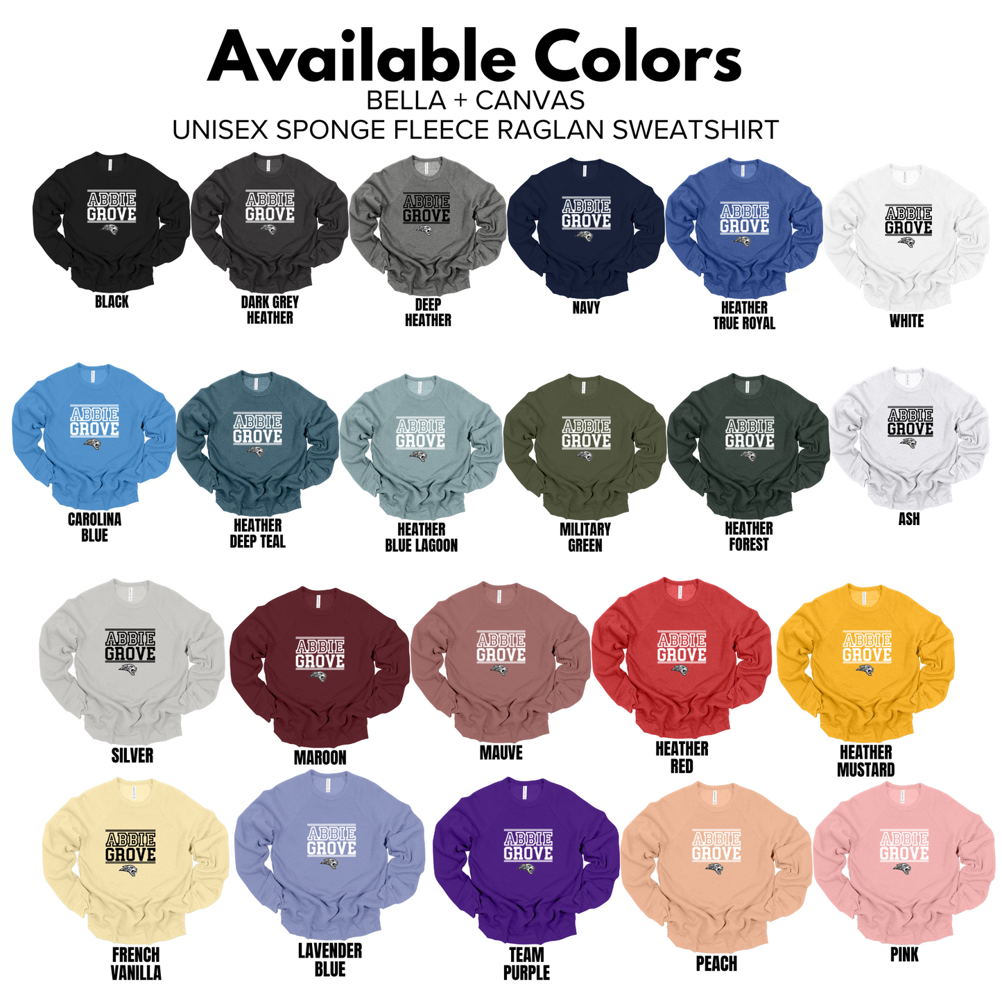 Bella+Canvas -Unisex Crewneck Sweatshirt (Abbie Grove Elementary)