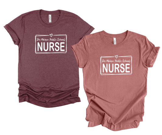 Unisex - Bella Cotton/Poly Tee - (DMPS Nurses)