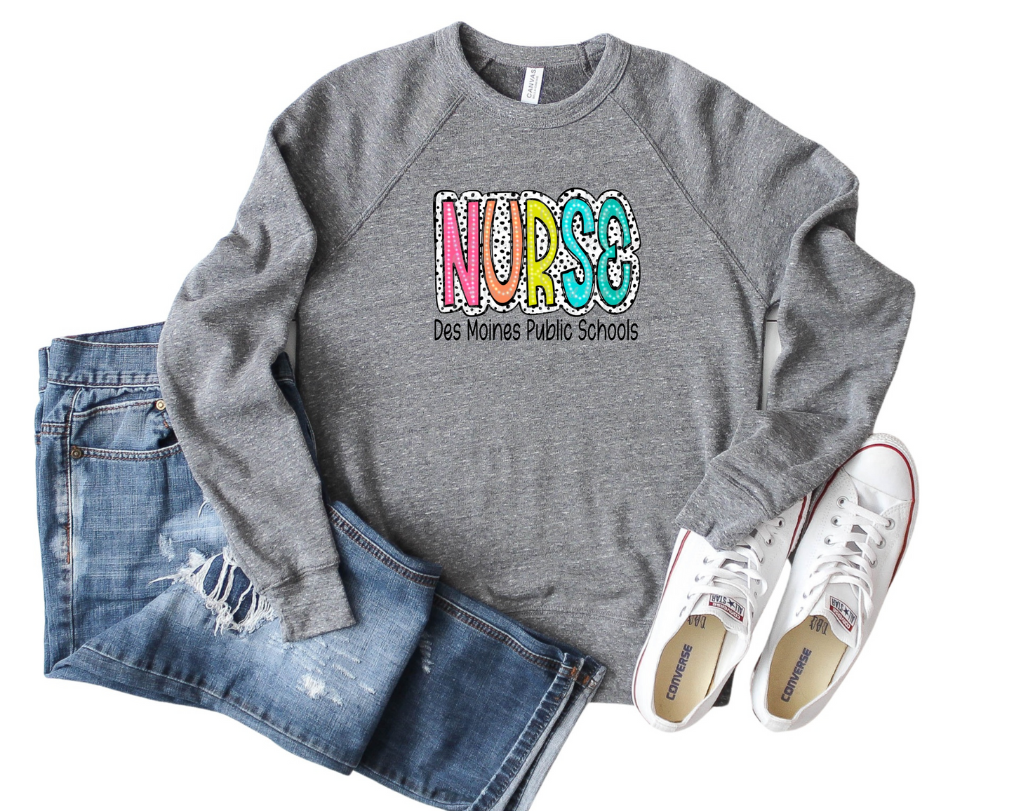 Unisex - Bella Crewneck Sweatshirt - (DMPS Nurses)