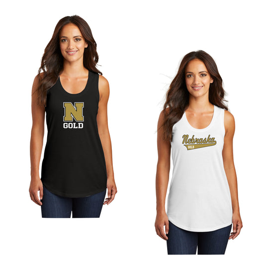 Ladies - Perfect Tri ® Racerback Tank - (Nebraska Gold)