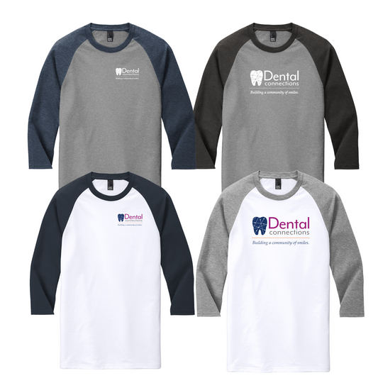 Adult  & Ladies - District 3/4 Sleeve Raglan (Dental Connections)