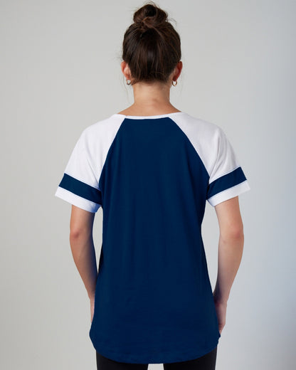 Ladies - Jersey Colorblock Tee (Flight Baseball)