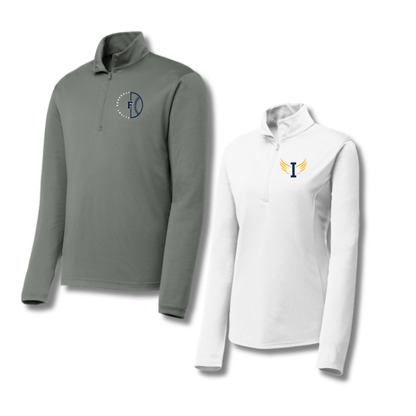 All Sizes - Polyester Long Sleeve 1/4 Zip (Flight Baseball)