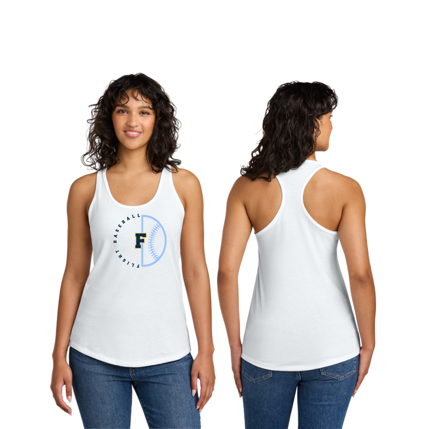 Ladies - Racerback Tank (Flight Baseball)