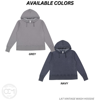 Ladies - Vintage Wash Hoodie (Flight Baseball)