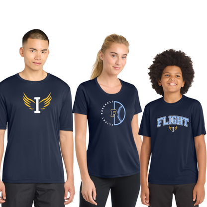 All Sizes - Polyester Tee (Flight Baseball)