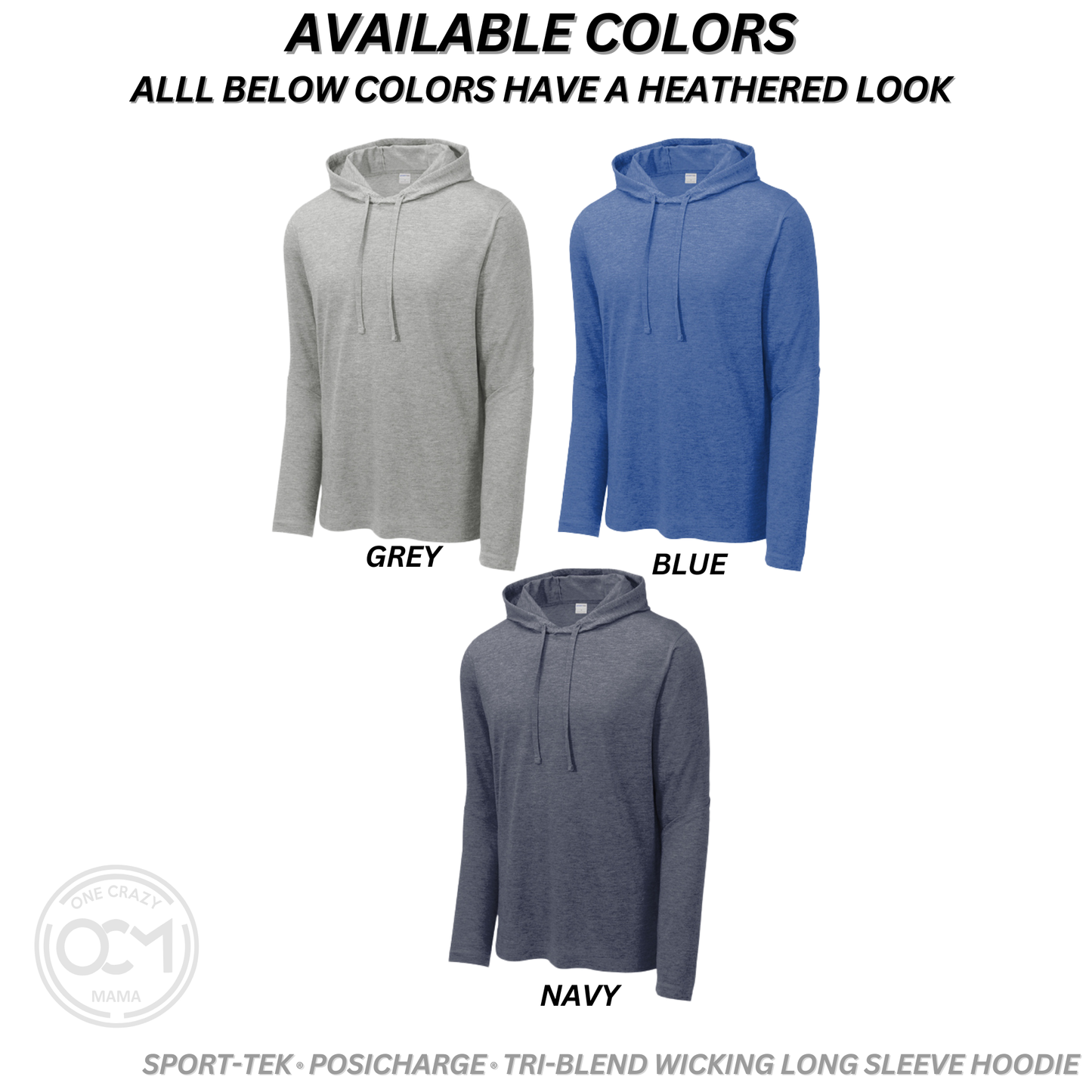 Adult - Long Sleeve Hooded Tee (Flight Baseball)
