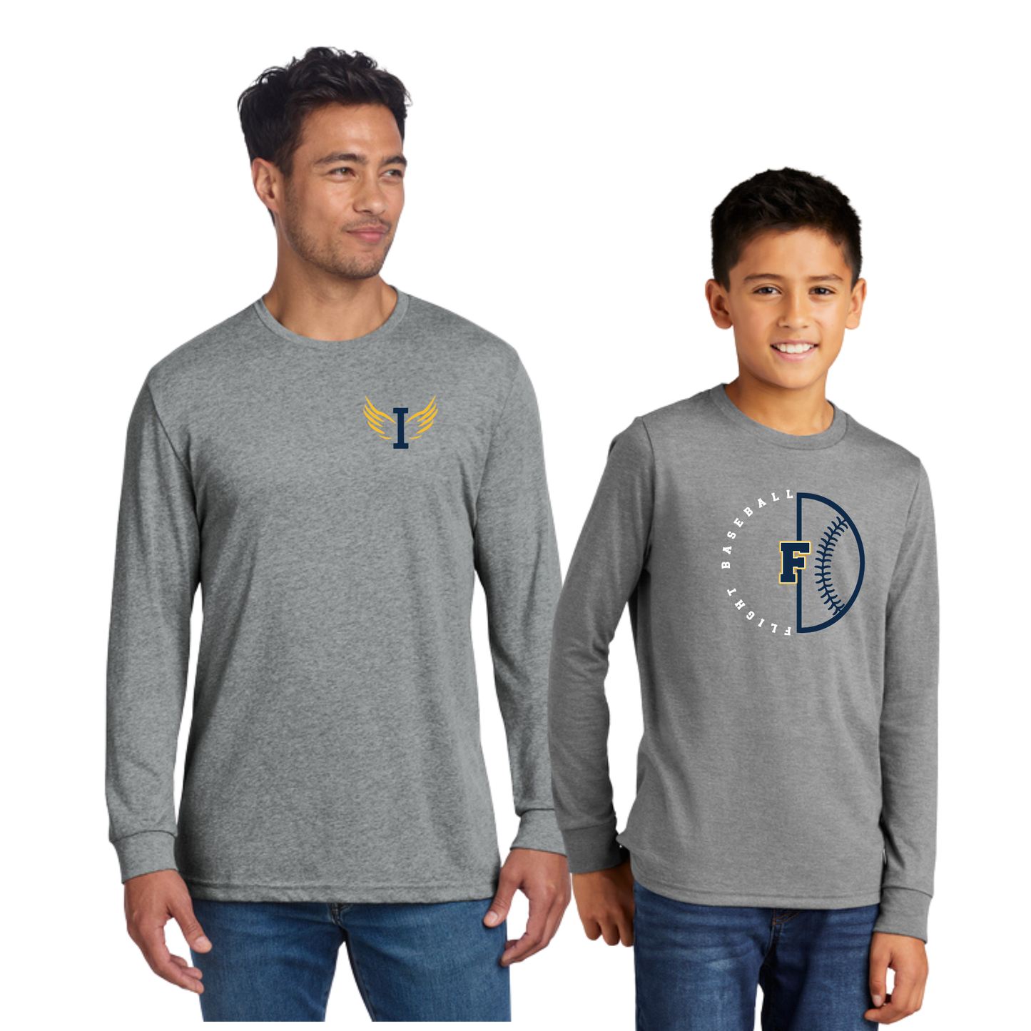 Adult & Youth - Softstyle Long Sleeve Tee (Flight Baseball)