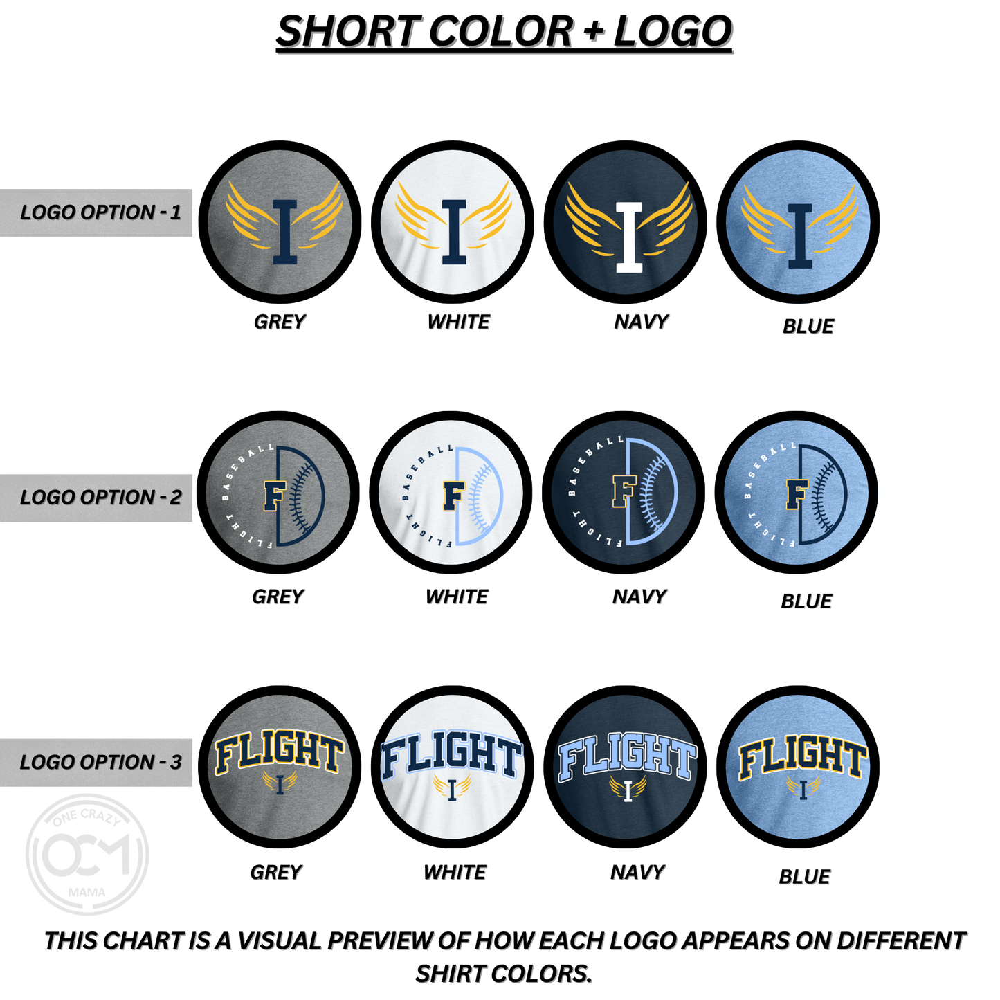 Adult - Polyester 7" Shorts (Flight Baseball)