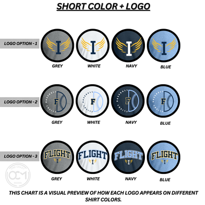 Adult - Polyester 7" Shorts (Flight Baseball)