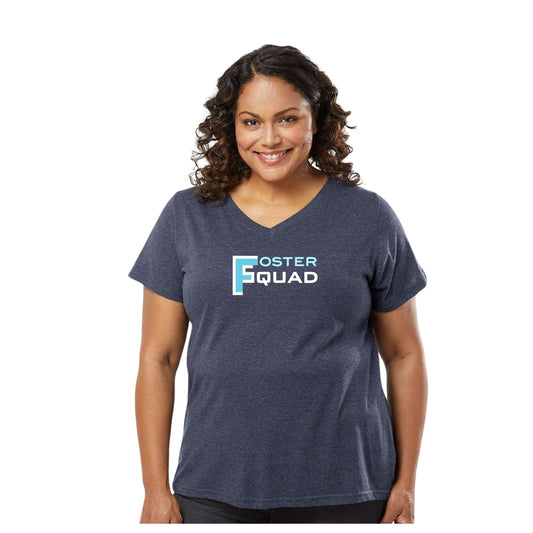 Ladies -LAT Curvy Fine Jersey V-Neck Tee - (Foster Squad)