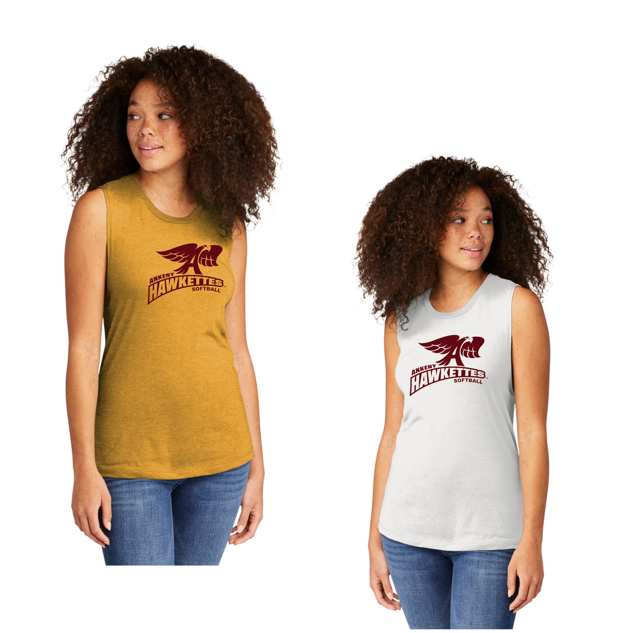 Ladies - Festival Muscle Tank - (Ankeny Hawkette Softball)