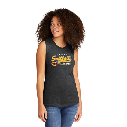 Ladies - Next Level Muscle Tank - (Ankeny Hawkette Softball)