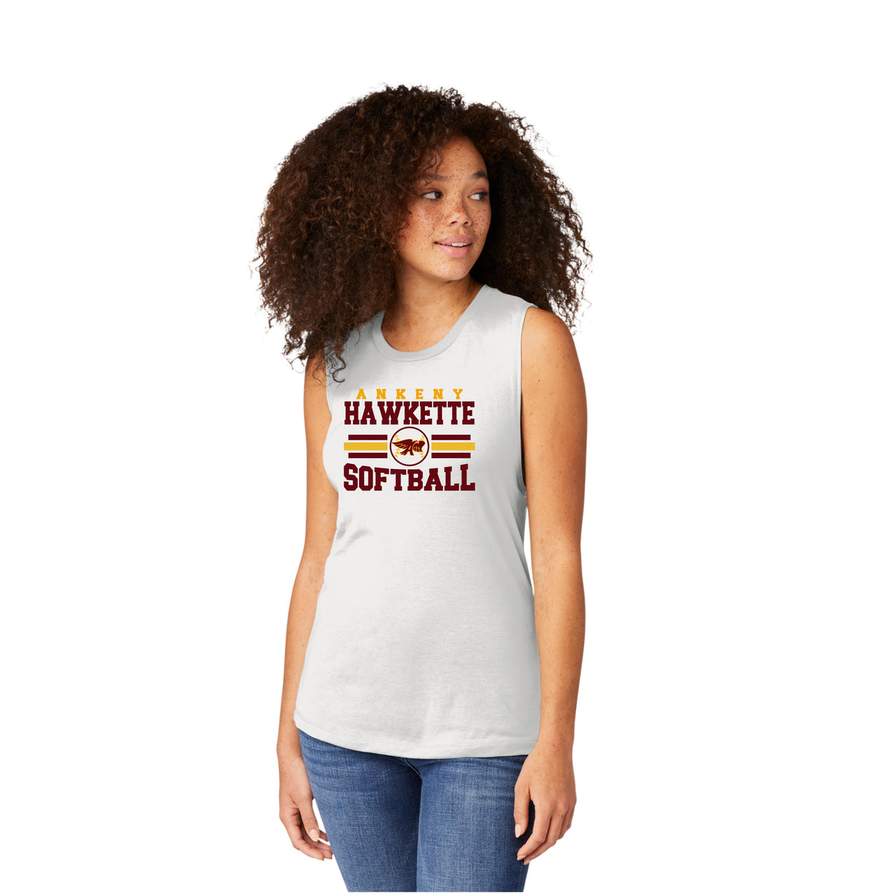 Ladies - Festival Muscle Tank - (Ankeny Hawkette Softball)