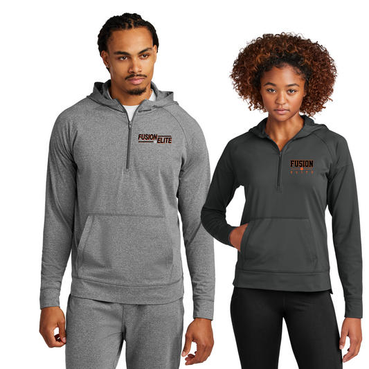 Adult & Ladies - Sport-Tek Stretch 1/2-Zip Hoodie (Fusion Elite)