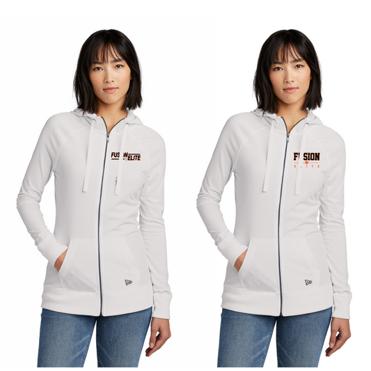 Ladies - New Era Sueded Full Zip Hoodie - (Fusion Elite)
