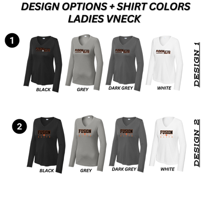 Adult, Ladies & Youth -  Sport Tek Performance Long Sleeve Tee (Fusion Elite)