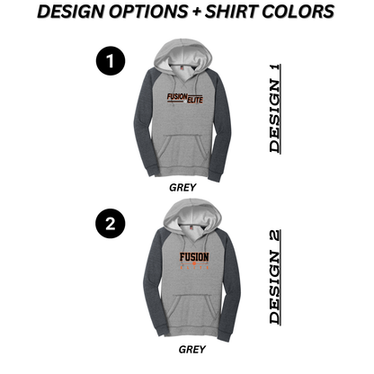 Ladies -District Lightweight Fleece Hooded Pullover (Fusion Elite)