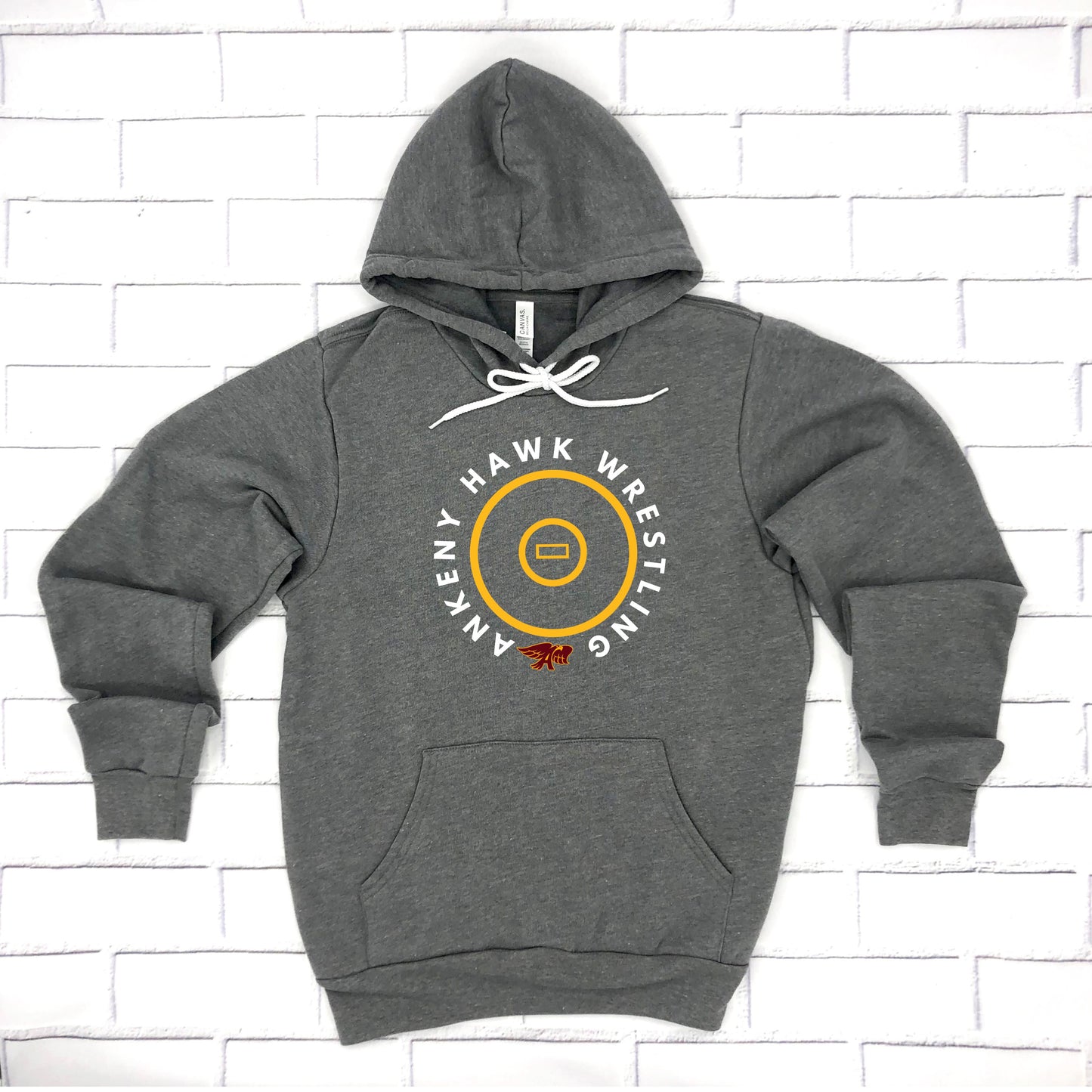 Adult - Unisex Hooded Pullover Sweatshirt - (Ankeny Hawks Wrestling)