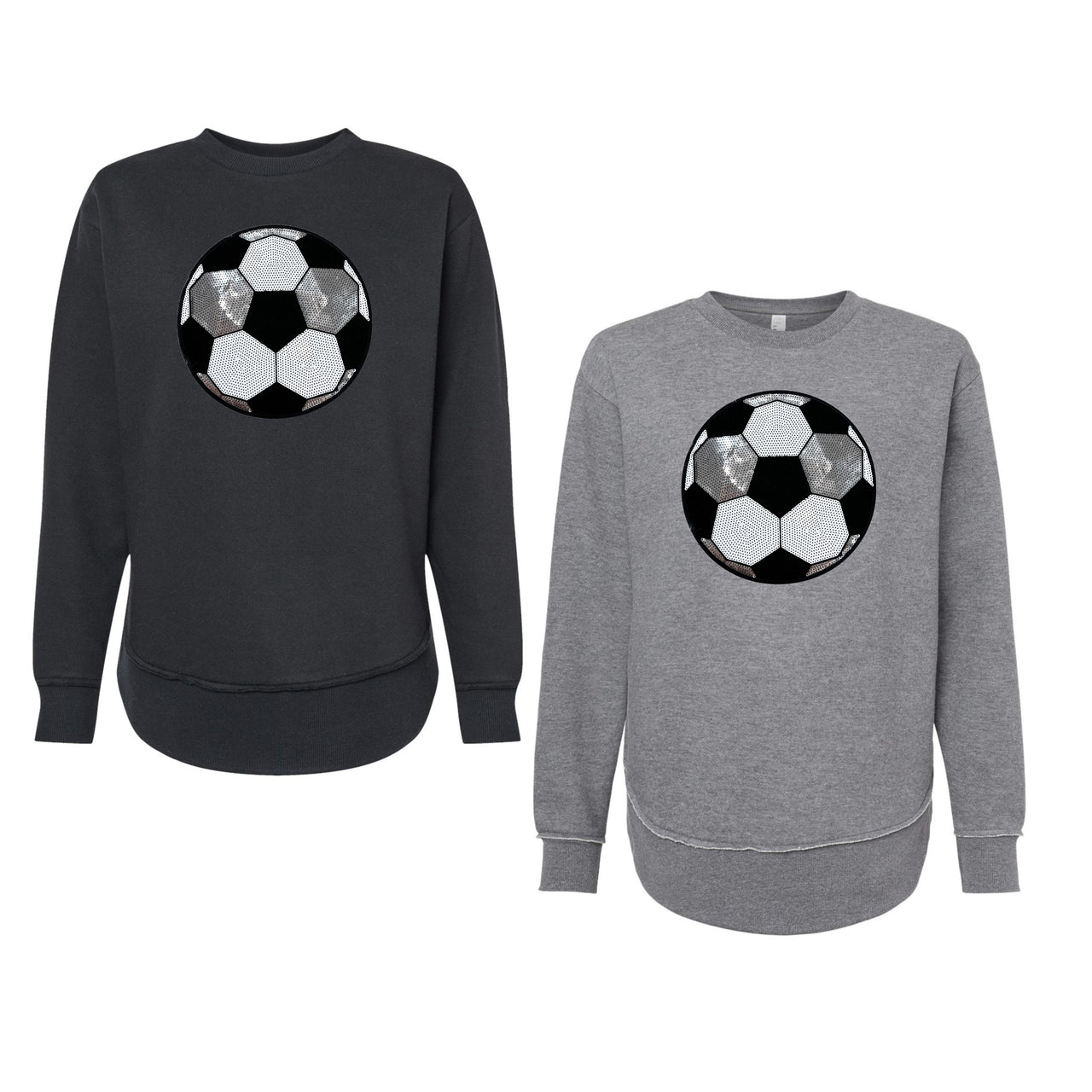 Ladies - Weekend Fleece Crewneck Sweatshirt (Sequin Soccer Patch)