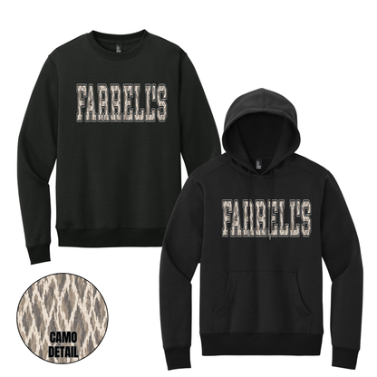 District Crewneck or Hoodie | CAMO (FXB)