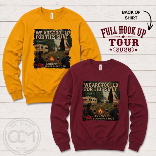 Crewneck Sweatshirt - (Ankeny Hawk Senior Bash)