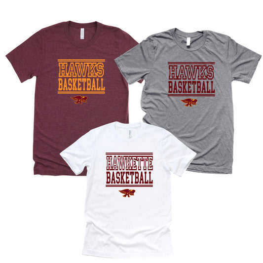 Adult -  (Pick Shirt Style) - (Ankeny Hawk(ette) Basketball)