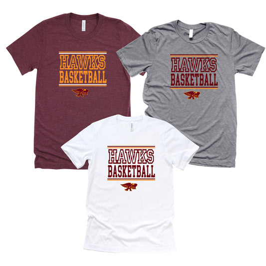 Adult -  (Pick Shirt Style) - (Ankeny Hawks Basketball)