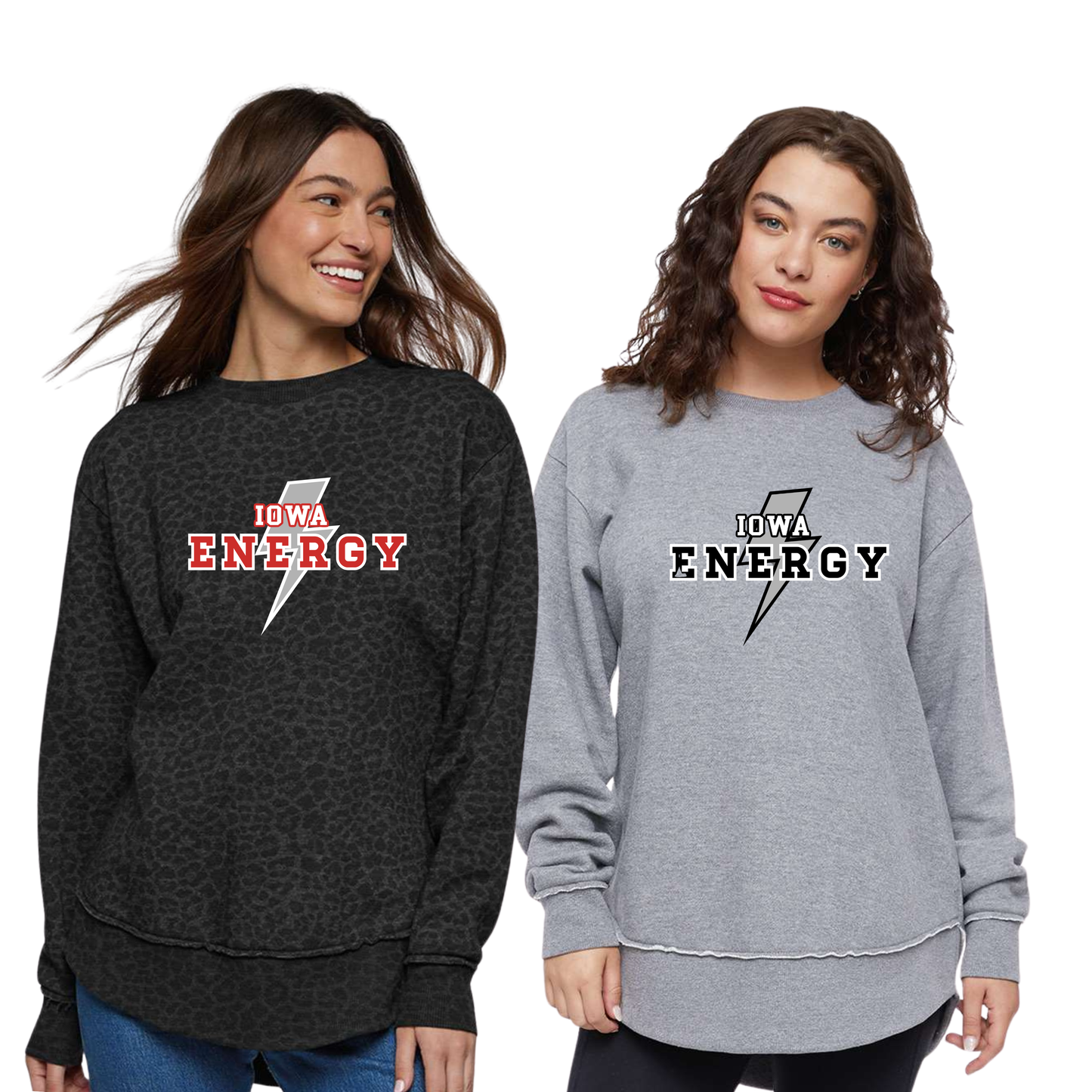 Ladies  - Fleece Crewneck Sweatshirt (Iowa Energy Baseball)