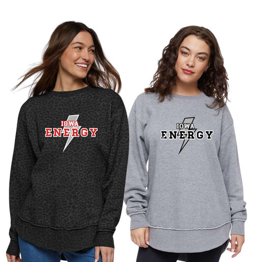 Ladies  - Fleece Crewneck Sweatshirt (Iowa Energy Baseball)