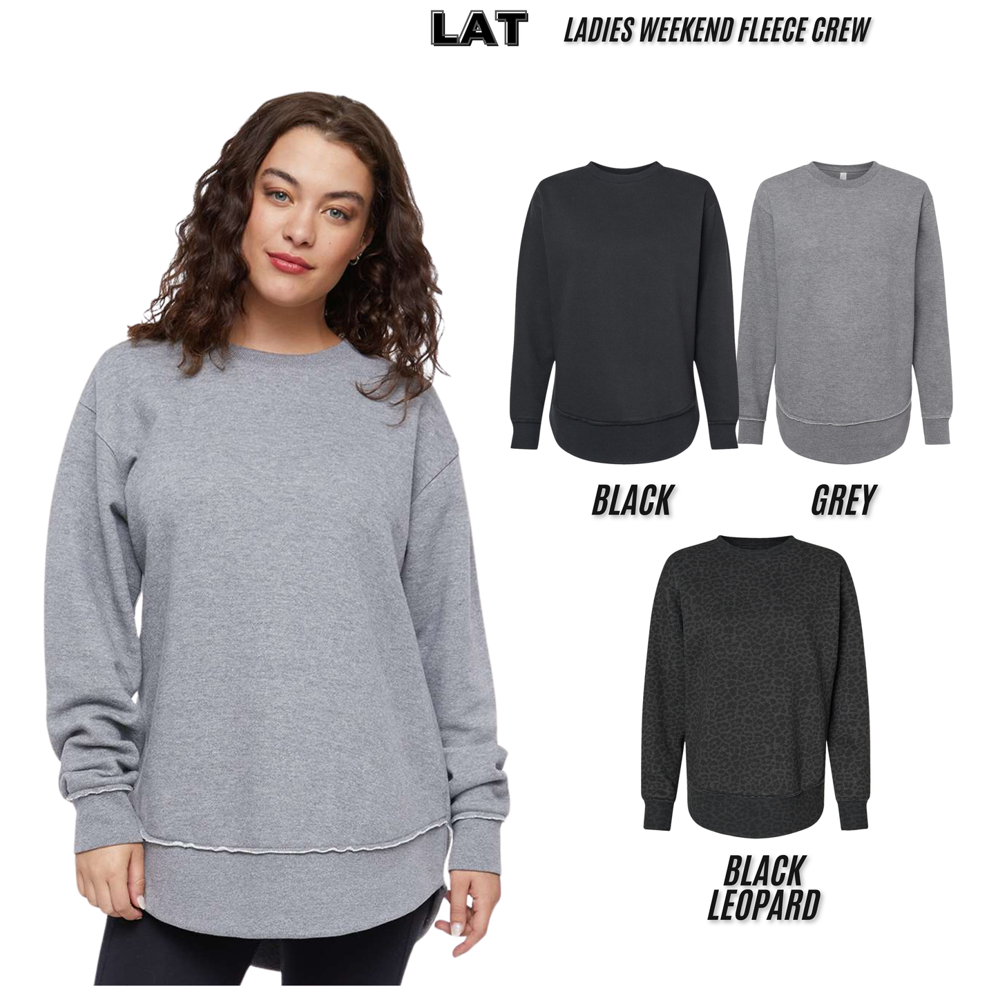 Ladies  - Fleece Crewneck Sweatshirt (Ankeny Generals Baseball)