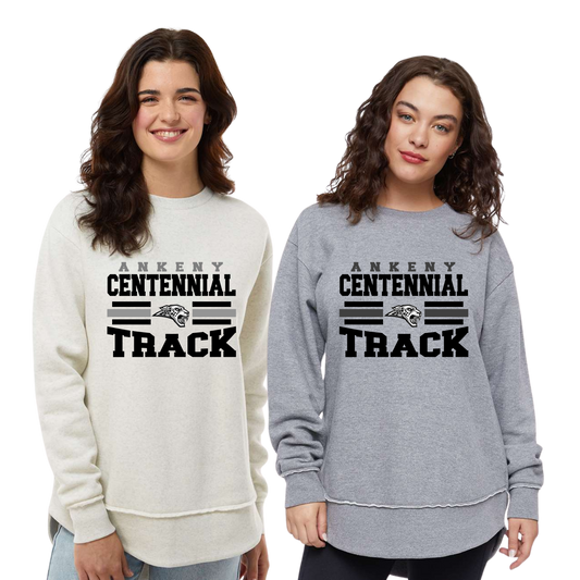 Ladies - Fleece Crewneck Sweatshirt (Centennial Jaguars Track & Field)