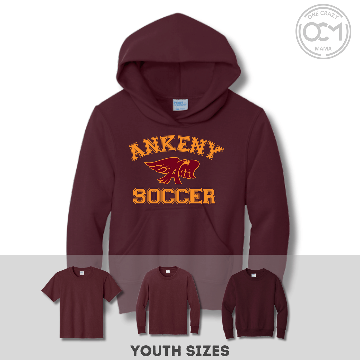 Youth - Multiple Apparel Options (Ankeny Hawks Soccer)